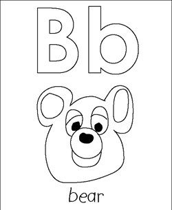 coloring letters b coloring page
