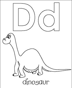 coloring letters d coloring page