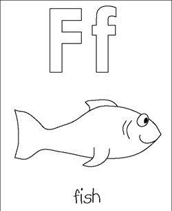 coloring letters f coloring page