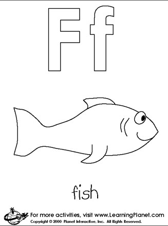 coloring letters f coloring page