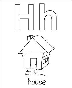 coloring letters h coloring page