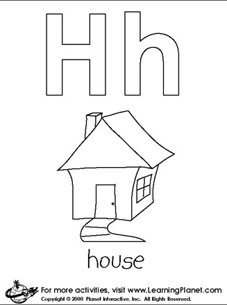 coloring letters h coloring page