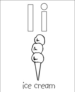 coloring letters i coloring page