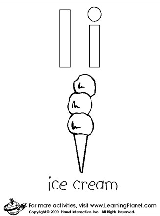 coloring letters i coloring page
