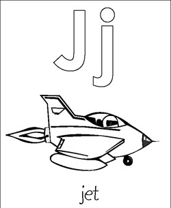 coloring letters j coloring page