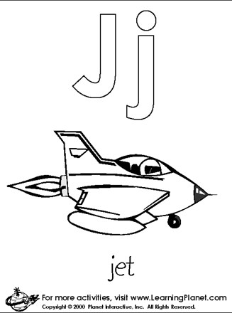 coloring letters j coloring page