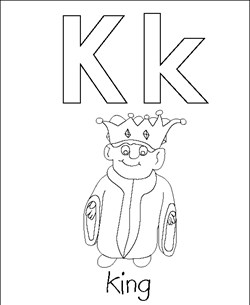 coloring letters k coloring page