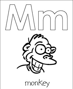 coloring letters m coloring page