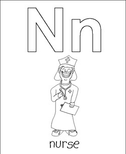 coloring letters n coloring page