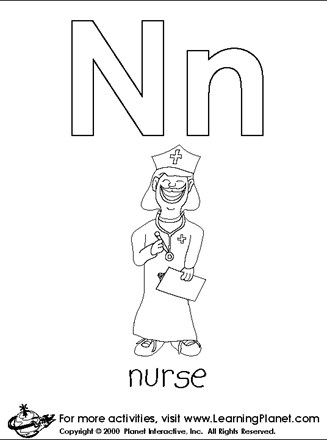 coloring letters n coloring page