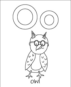 coloring letters o coloring page