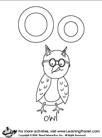 coloring letters o coloring page