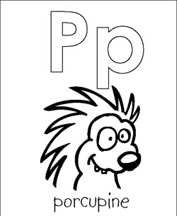 coloring letters p coloring page