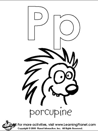 coloring letters p coloring page