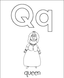 coloring letters q coloring page
