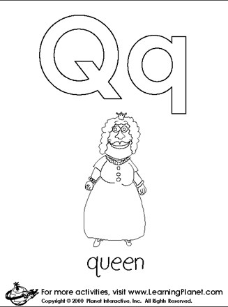 coloring letters q coloring page