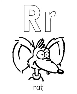 coloring letters r coloring page