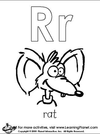coloring letters r coloring page