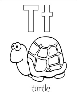 coloring letters t coloring page