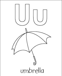 coloring letters u coloring page
