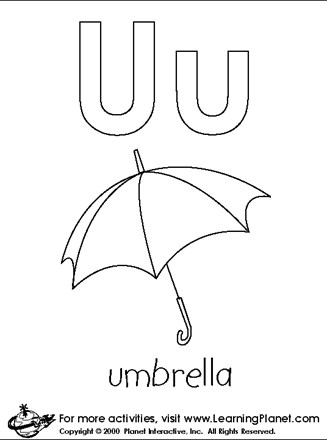 coloring letters u coloring page