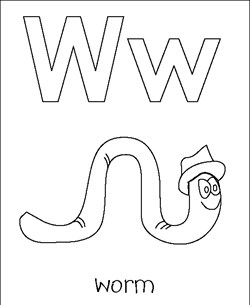 coloring letters w coloring page