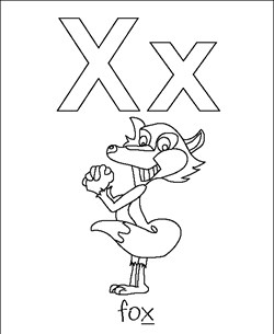 coloring letters x coloring page