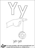 coloring letters y coloring page