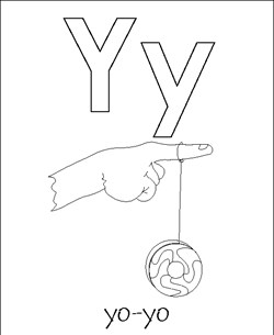 coloring letters y coloring page
