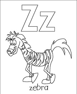 coloring letters z coloring page