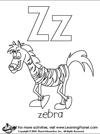 coloring letters z coloring page