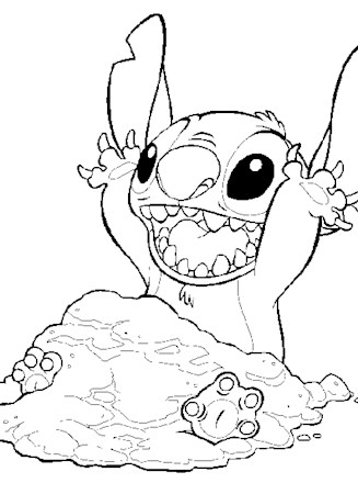 Stitch Valentine's Day Coloring Pages