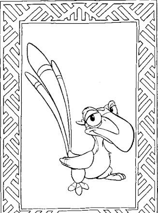 zazu lion king coloring pages