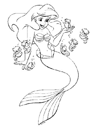 littlemermaid2a coloring page