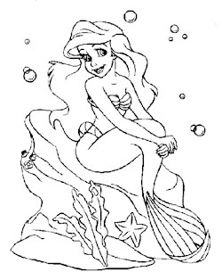 littlemermaid4a coloring page