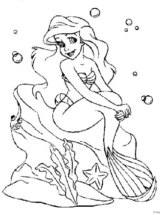 littlemermaid4a coloring page