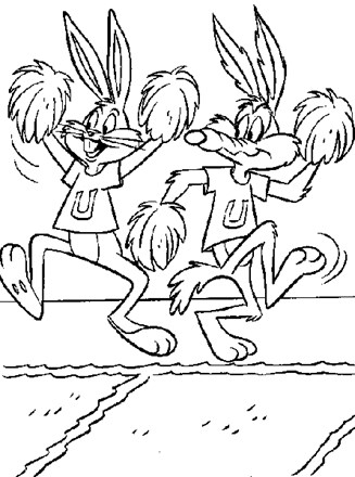 bugs bunny cheerleader coloring page