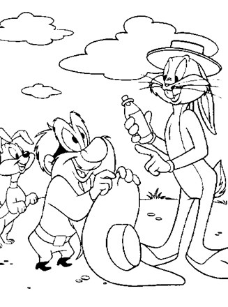 looney tunes coloring page