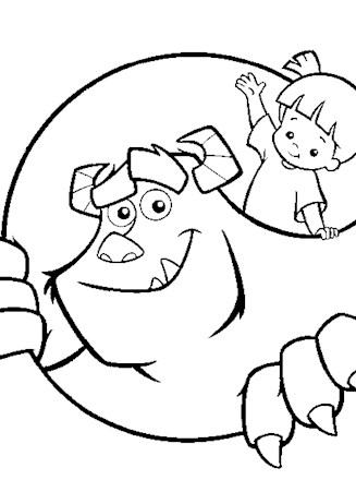 Sully to color - Monsters, Inc. Kids Coloring Pages