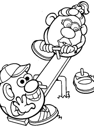 mr potato head coloring page
