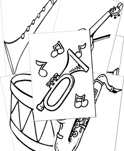Musical Instruments Coloring Pages