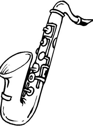 coloring pages saxophone