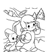 Precious Moments Coloring Page - precious moments bunny