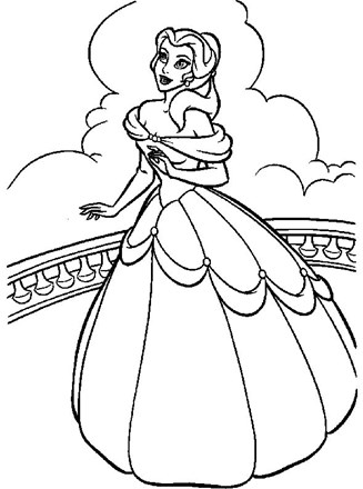 princess coloring pages belle