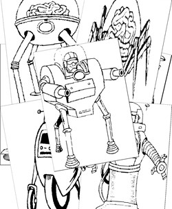 Robots Coloring Pages
