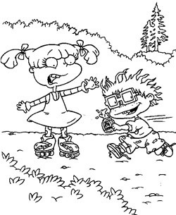 chuckie and angelica coloring page