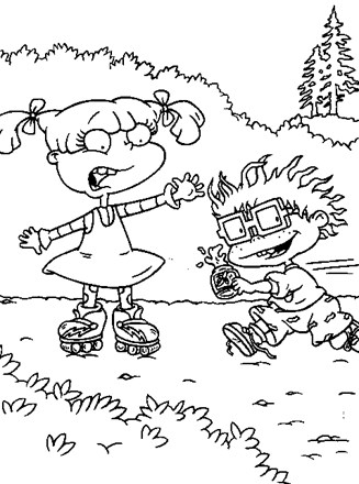 chuckie and angelica coloring page