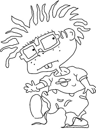 rugrats coloring page chuckie all kids network