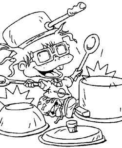 rugrats chuckie coloring page