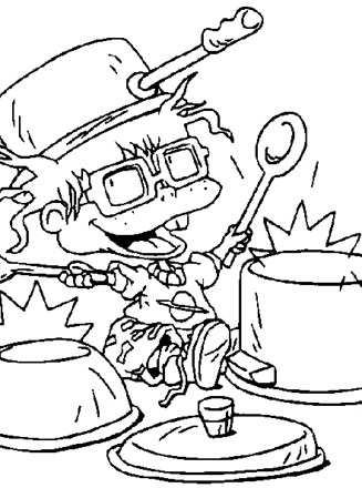 rugrats chuckie coloring page